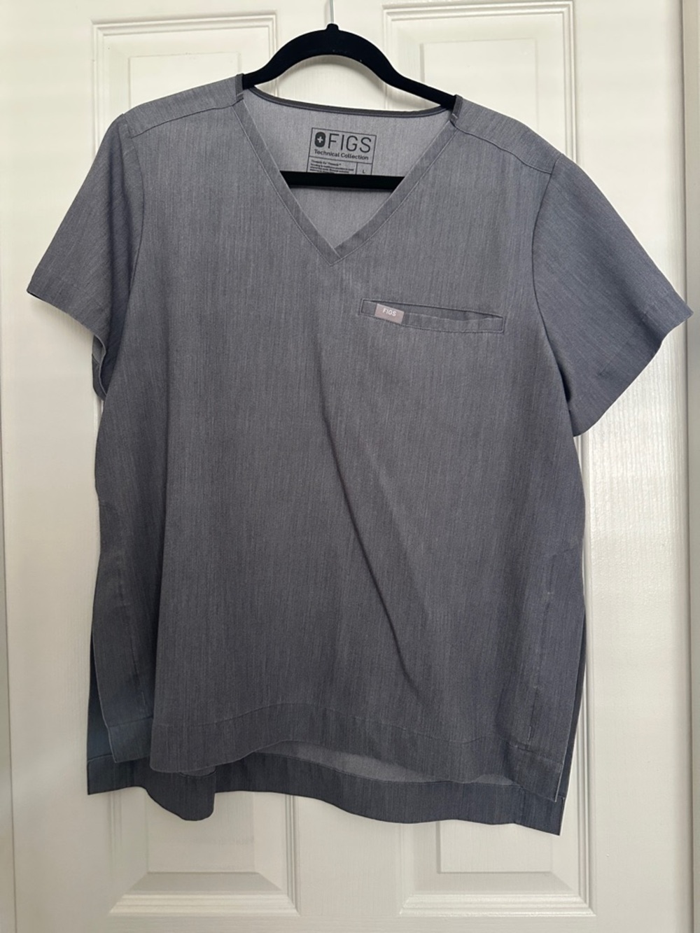 Figs Maternity Heather Gray V-Neck Medical Top